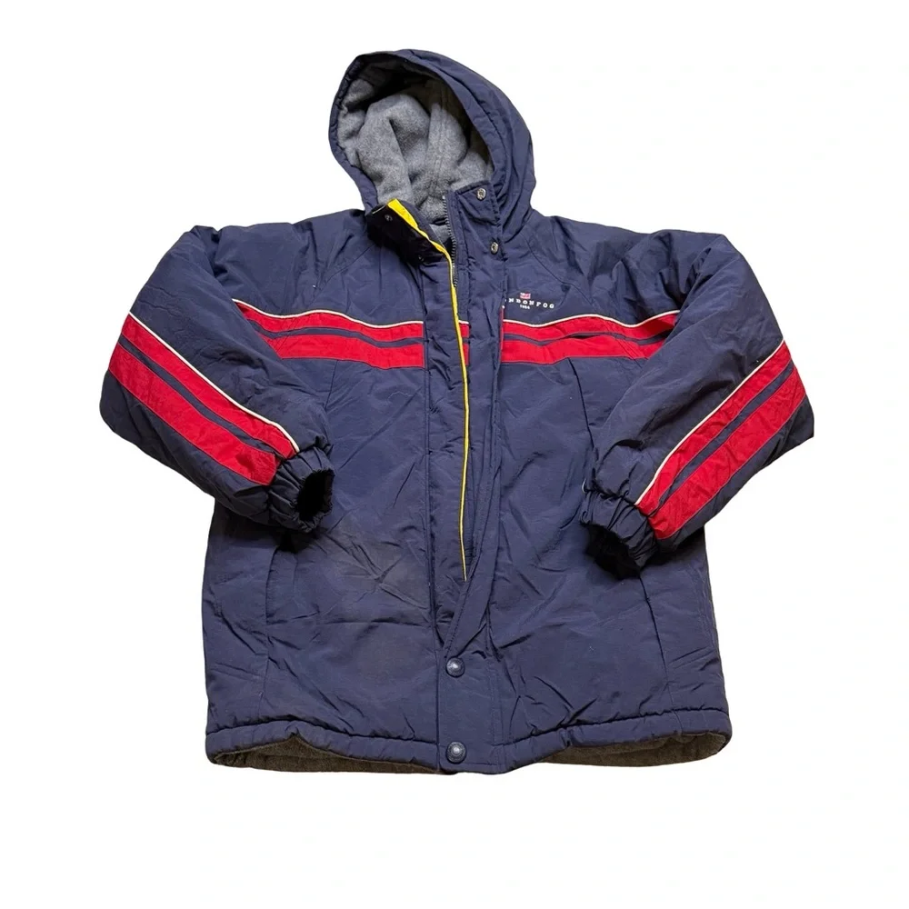 ✨🧥 Vintage London Fog‎ Ski-Style Navy Puffer Jacket Youth Large 14–16 🧥✨